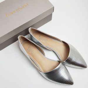 Silver Franco Sarto D' Orsay Flats - new!